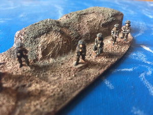 Infantry platoon advancing